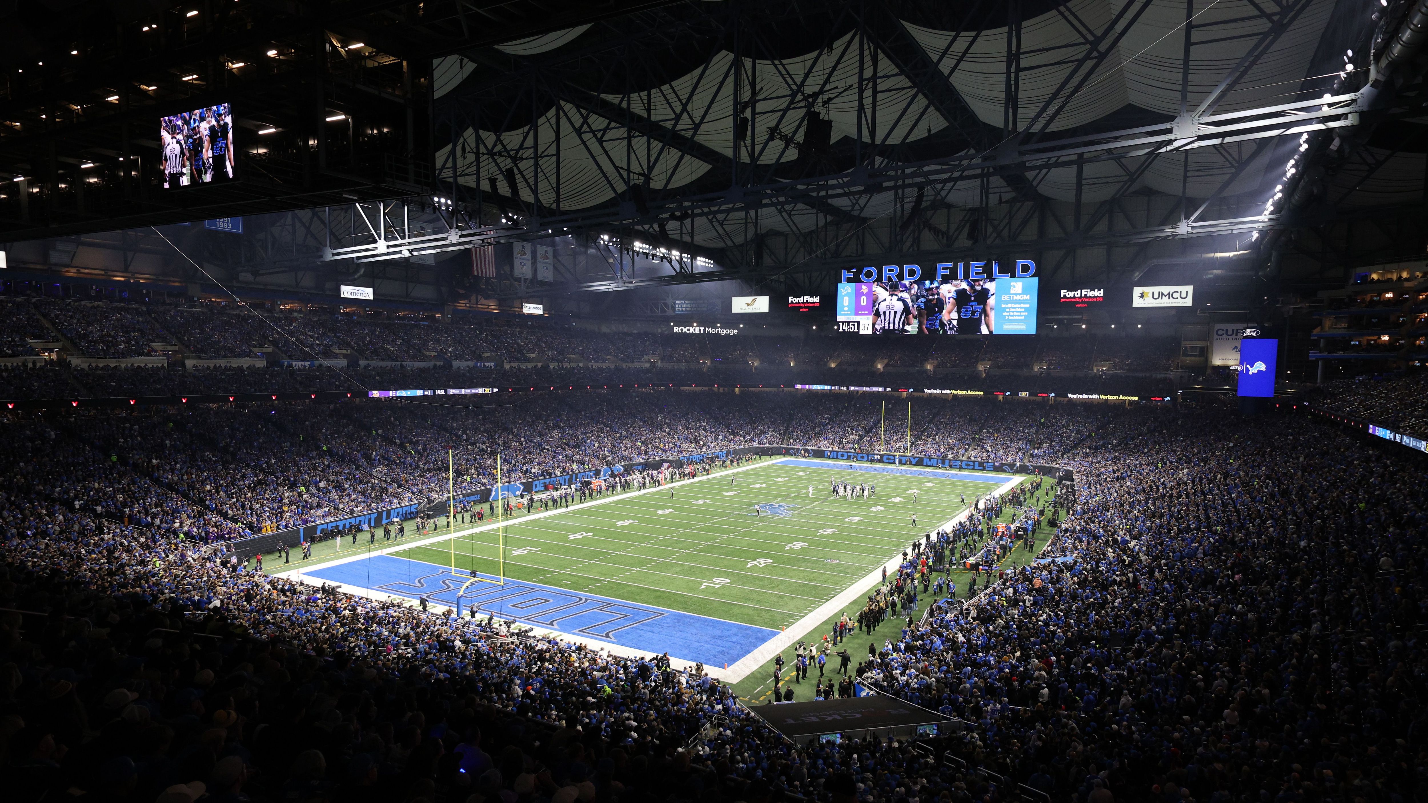 <strong>10. Platz (geteilt): Ford Field – Detroit Lions</strong><br>Durchschnittliches Rating: 4.3
