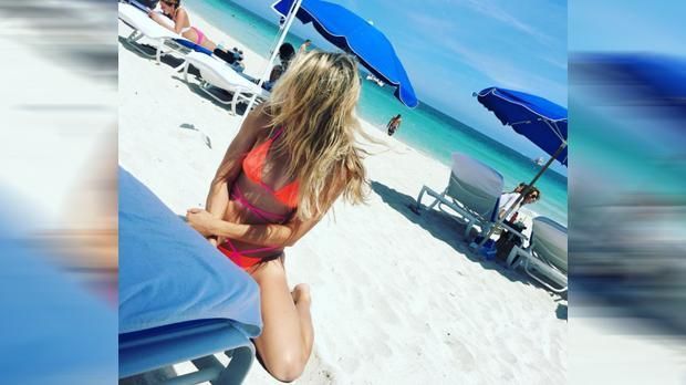 
                <strong>Genie Bouchard</strong><br>
                Am Strand von Mexiko lässt es sich so richtig gut erholen.
              