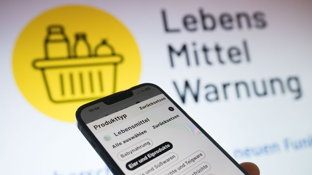 In der App «Lebensmittelwarnung.de» kann man zwischen verschiedenen Kategorien auswählen.