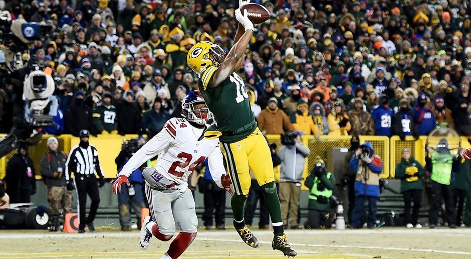 
                <strong>Gewinner: Randall Cobb</strong><br>
                Rodgers-Kollege Randall Cobb meldete sich nach zwei Wochen Verletzung eindrucksvoll zurück. Der Wide Receiver schnappte sich gleich drei Touchdowns bei 116 Receiving Yards. Das bedeutet Franchise-Rekord für die Playoffs!
              