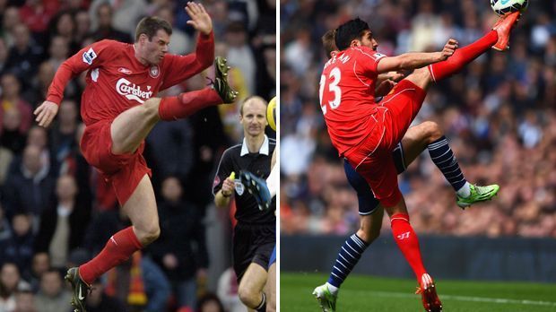 
                <strong>Innenverteidiger: Jamie Carragher vs. Emre Can.</strong><br>
                Innenverteidiger: Jamie Carragher vs. Emre Can. Carragher steht in seiner Laufbahn nur in Liverpool unter Vertrag, gehört zu den Klub-Legenden. Can wird unter Klopp wohl erste Wahl im Abwehrzentrum, da er spielerisch der stärkste Verteidiger ist. Spielerische Klasse reicht aber nicht immer in England. Vorteil Carragher - 2005 vs. 2015: 3:2.
              