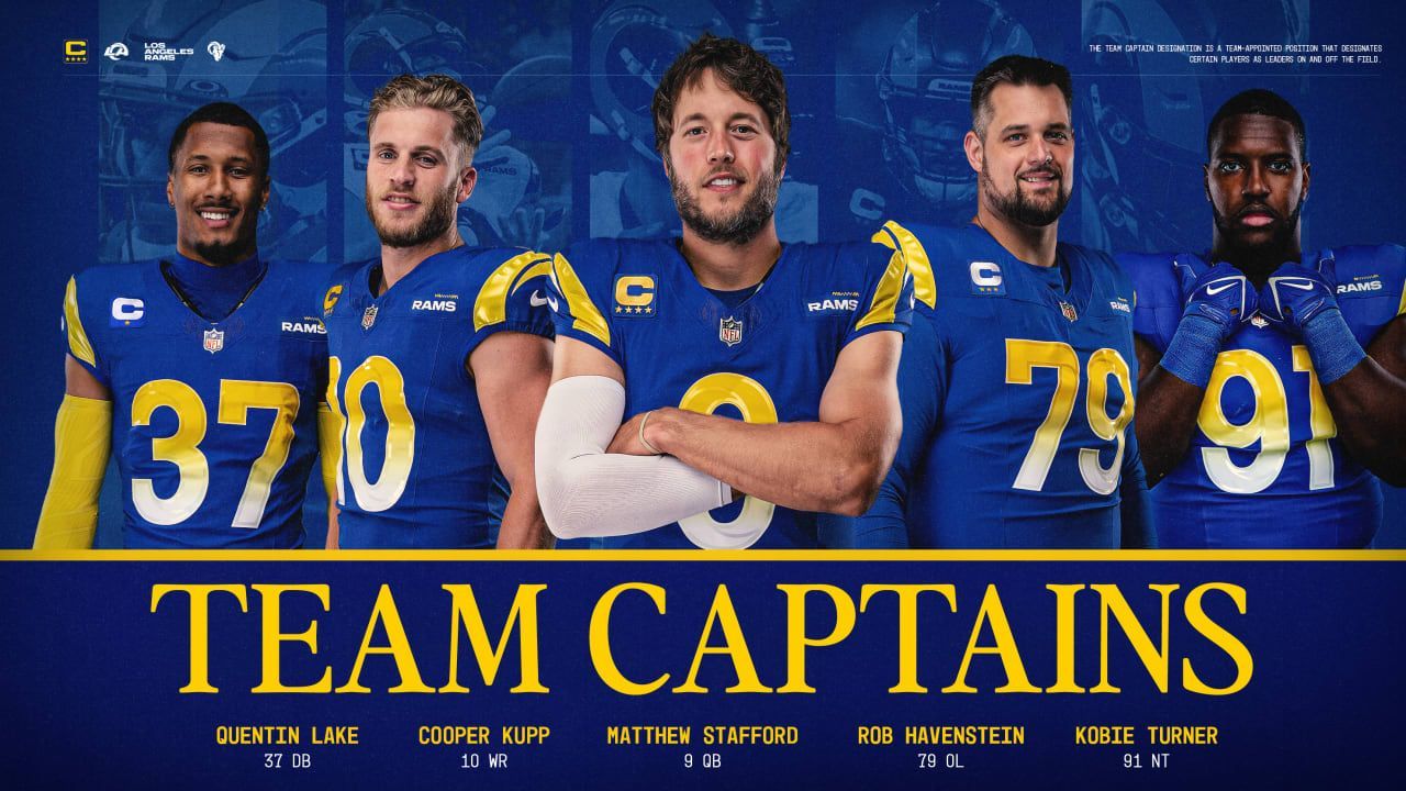 <strong>Los Angeles Rams</strong><br>QB Matthew Stafford, WR Cooper Kupp, OL Rob Havenstein, DB Quentin Lake, NT Kobie Turner