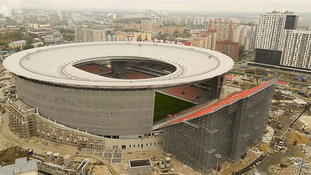 Umbau am Zentralstadion Jekaterinburg