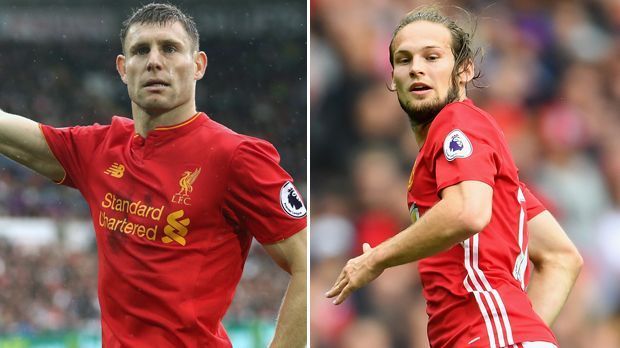 
                <strong>James Milner vs. Daley Blind</strong><br>
                James Milner vs. Daley Blind: Links in der Viererkette kommt es zum Duell zwischen zwei Spielern, die dort eigentlich nicht zuhause sind. Trotz dieses Umstandes, machen beide in der Regel auf der ungewohnten Position einen ordentlichen Job. Milner ist mit vier Saisontreffern sogar bester Liverpool-Torschütze. Punkt für beide. 4:4.
              