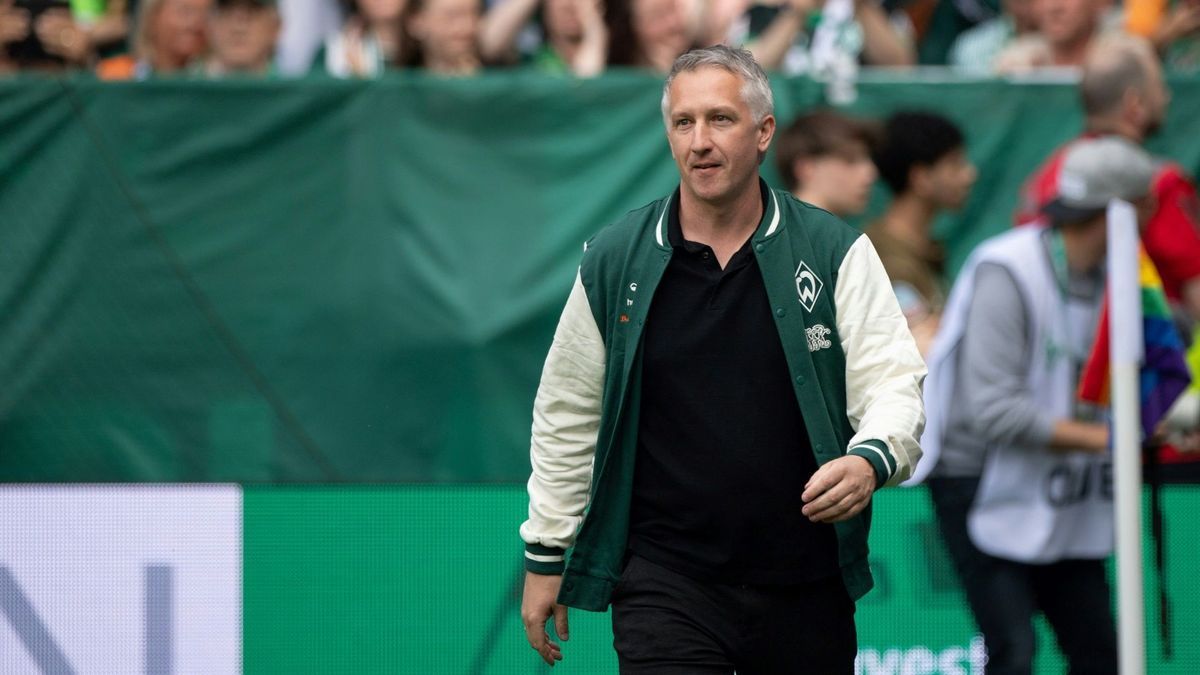 Baumann bei seinem Werder-Abschied im Sommer 2024