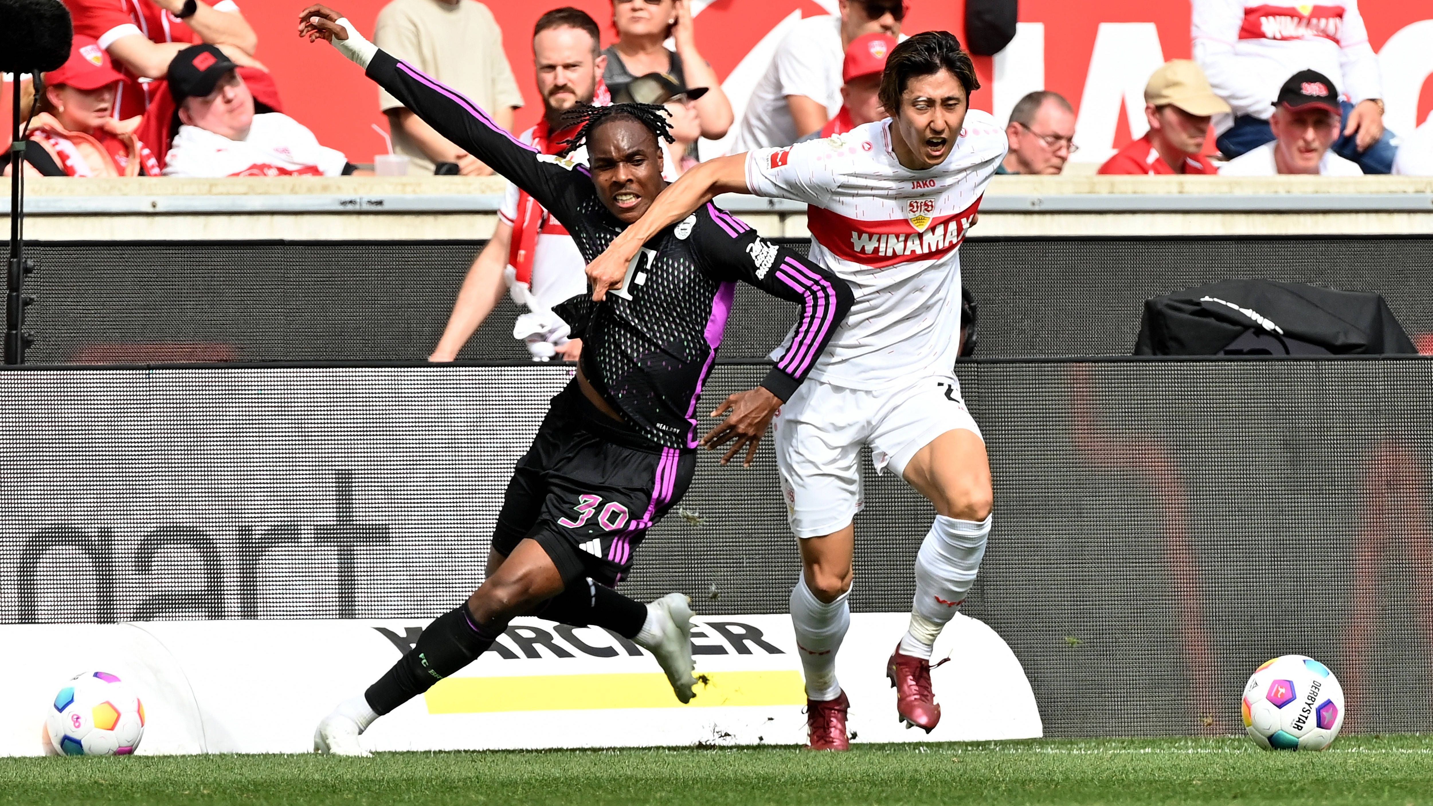 <strong>Mathys Tel (FC Bayern München)</strong><br>Der Franzose hängt auf der rechten Seite weitgehend in der Luft, hat kaum gelungene Aktionen nach vorne und ist auch mangels Unterstützung durch den defensiv gebundenen Kimmich ein Totalausfall. Macht nach 63 Minuten Platz für Zaragoza. <strong><em>ran</em>-Note: 5</strong>