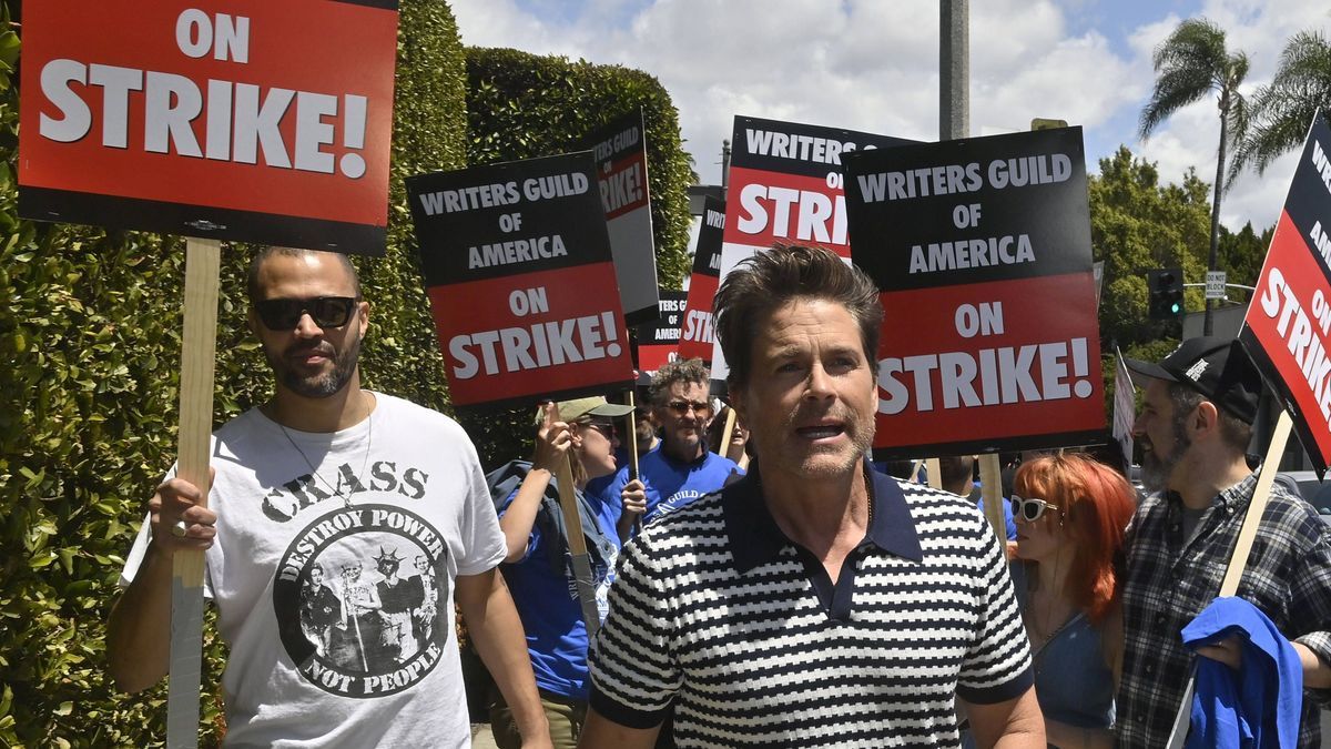Rob Lowe beim Streik in Hollywood