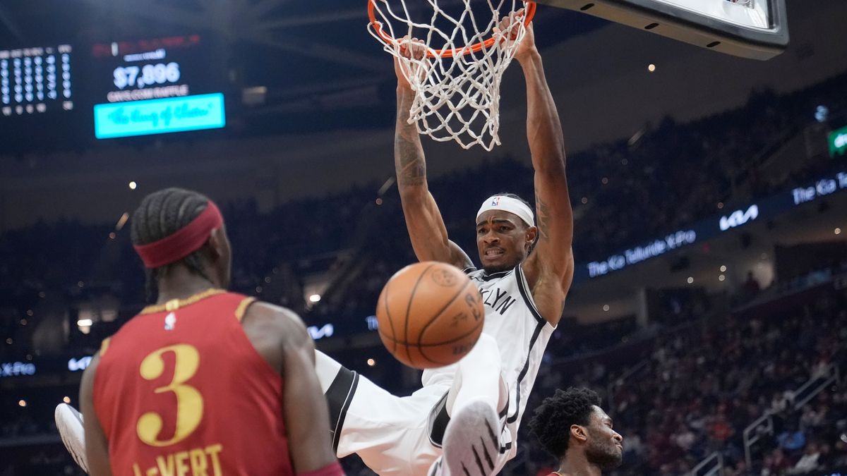 Brooklyn-Nets-Star Nic Claxton im Spiel gegen Cleveland Cavaliers