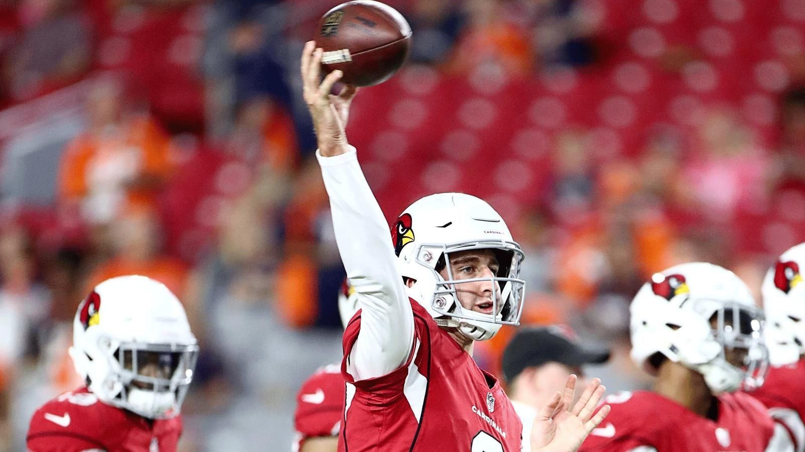 
                <strong>Arizona Cardinals</strong><br>
                Quarterback (3): Sam Bradford, Josh Rosen, Mike GlennonRunning Back (3): David Johnson, Chase Edmonds, T.J. LoganFullback (1): Derrick ColemanWide Receiver (5): Larry Fitzgerald, Christian Kirk, Chad Williams, J.J. Nelson, Trent SherfieldTight End (3): Jermaine Gresham, Ricky Seals-Jones, Gabe HolmesOffensive Line (10): D.J. Humphries, Mike Iupati, Mason Cole, Justin Pugh, Andre Smith, John Wetzel, Evan Boehm, Will Holden, Daniel Munyer, Korey CunninghamDefensive Line (9): Chandler Jones, Robert Nkemdiche, Markus Golden, Corey Peters, Olsen Pierre, Rodney Gunter, Benson Mayowa, Jacquies Smith, Vontarrius DoraLinebacker (5): Josh Bynes, Deone Bucannon, Haason Reddick, Gerald Hodges, Dennis GardeckSecondary (11): Patrick Peterson, Jamar Taylor, Budda Baker, Antoine Bethea, Tre Boston, Bene Benwikere, Rudy Ford, Brandon Williams, Zeke Turner, A.J. Howard, Deatrick NicholsSpecialists (3): Phil Dawson, Andy Lee, Aaron Brewer
              