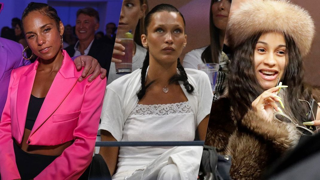 Auch ungeschminkt wunderschön: Sängerin Alicia Keys, Model Bella Hadid und Rapperin Cardi B.