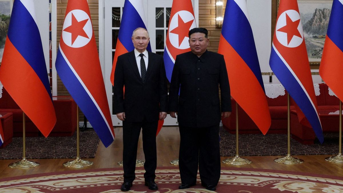 Zwei Diktatoren: Kim Jong-un und Wladimir Putin 