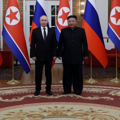 Zwei Diktatoren: Kim Jong-un und Wladimir Putin 