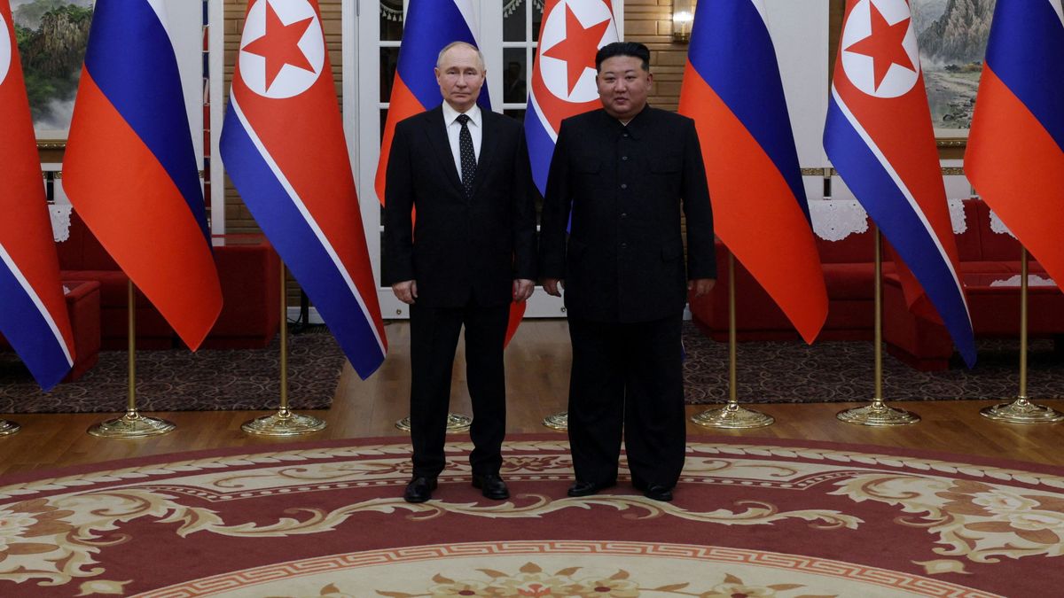 Zwei Diktatoren: Kim Jong-un und Wladimir Putin 
