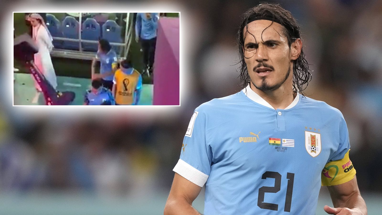 
                <strong>Negativer Schlusspunkt: Cavani zerstört VAR-Bildschirm</strong><br>
                Als Siebert es dann in die Kabine geschafft hatte, setzte Cavani den negativen Schlusspunkt dieser unrühmlichen Tumulte. Der Routinier nahm sich den VAR-Bildschirm vor und stieß diesen wutentbrannt zu Boden. Auch aufgrund des fortgeschrittenen Alters Cavanis dürfte dies mit ziemlicher Sicherheit die letzte Aktion des Stürmers bei einer WM-Endrunde gewesen sein.
              