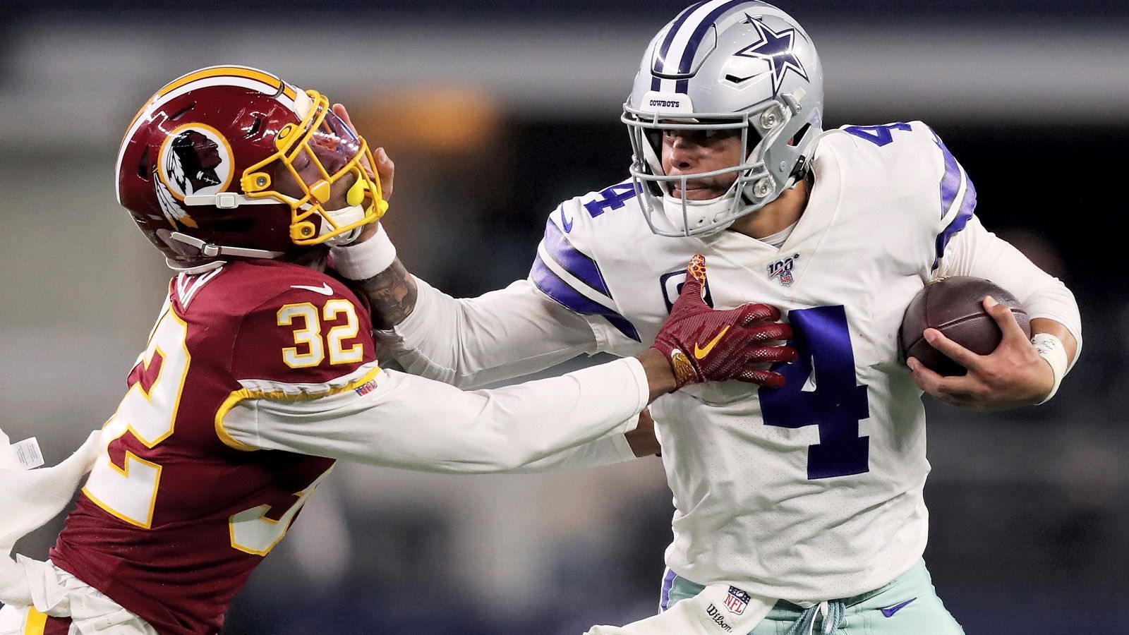 
                <strong>Quarterback: Dak Prescott</strong><br>
                Dak Prescott zeigte im letzten Spiel der Regular Season gegen die Washington Redskins eine bärenstarke Leistung. Dem 26-jährigen Quarterback führte seine Cowboys mit 303 Yards und vier Touchdown-Pässen zum 47:16-Erfolg. Am Ende reichte es für die Mannen aus Texas nicht, den Titel in der NFC East zu holen und somit in die Playoffs einzuziehen.Gesamtpunktzahl: 37 
              