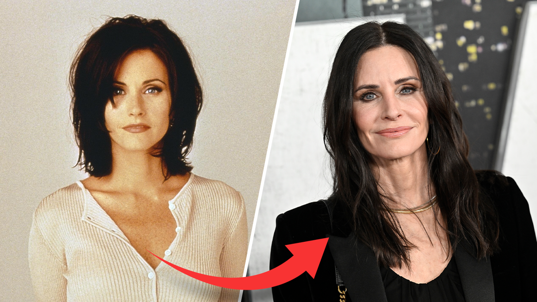 1994 and 2023: Courteney Cox's hat has changed