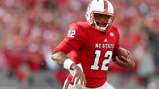 
                <strong>Jacoby Brissett (NC State Wolfpack)</strong><br>
                Jacoby Brissett (23, NC State Wolfpack): 1,93 Meter groß und 105 Kilogramm schwer, 6645 Yards für 58 Touchdowns und 15 Interceptions in vier College-Jahren.
              