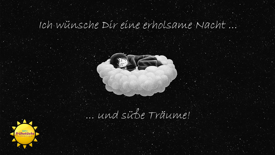 Wünsche einer Person süße Träume und eine erholsame Nacht.