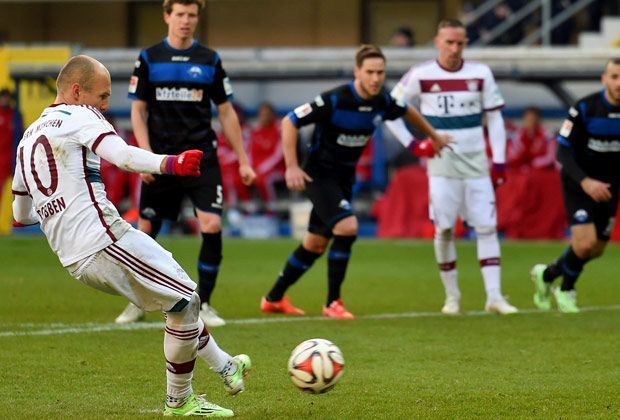 
                <strong>Arjen Robben (FC Bayern München)</strong><br>
                Beim 6:0-Sieg in Paderborn war der Routinier an fünf Treffern des Rekordmeister direkt beteiligt. Bei der Studie erreicht er immerhin 92 Punkte.
              