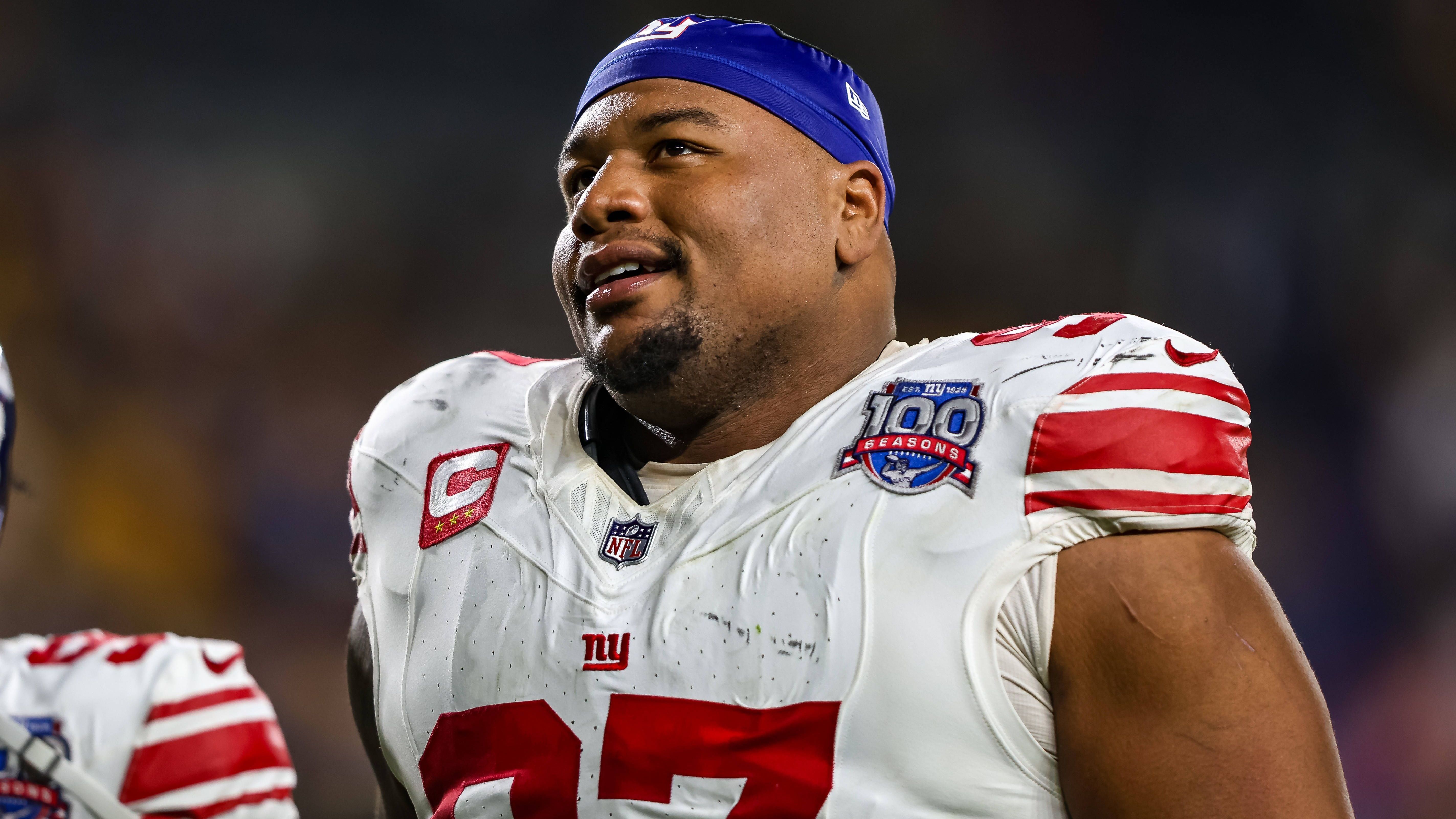 <strong>New York Giants: Dexter Lawrence</strong><br>Position: Defensive Tackle<br>Gehalt 2025: 23,7 Millionen US-Dollar<br>Vertragsende: 2028