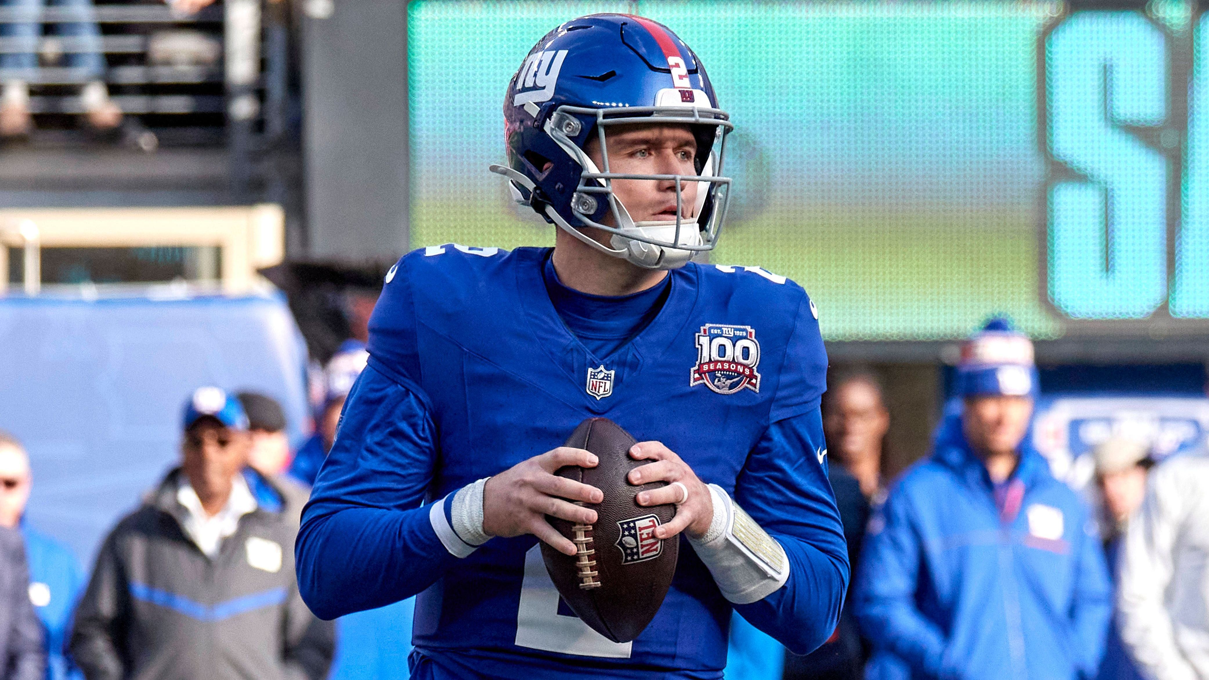 <strong>Drew Lock (New York Giants)</strong><br>Drew Lock bleibt vom Pech verfolgt: Nach seinem schwachen Auftritt gegen die Saints fehlt der Quarterback verletzt gegen die Ravens. Wie Giants-Coach Brian Daboll in einer Presserunde bestätigte, laboriere Lock an einer Fersenverletzung. Für ihn wird am Sonntag Tommy DeVito beginnen.