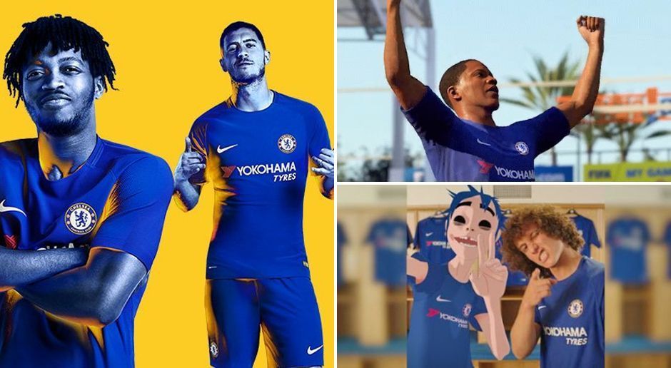 
                <strong>FC Chelsea - Heimtrikot 2017/2018</strong><br>
                Blau, blau und nochmals blau! Der FC Chelsea präsentiert mithilfe von FIFA-Star Alex Hunter und der Band "Gorillaz" das neue Heimtrikot! Neu ist dabei auch der Ausrüster. Nike löst Adidas bei den "Blues" ab. Chelsea veröffentlicht in dem Zusammenhang zudem das ...
              