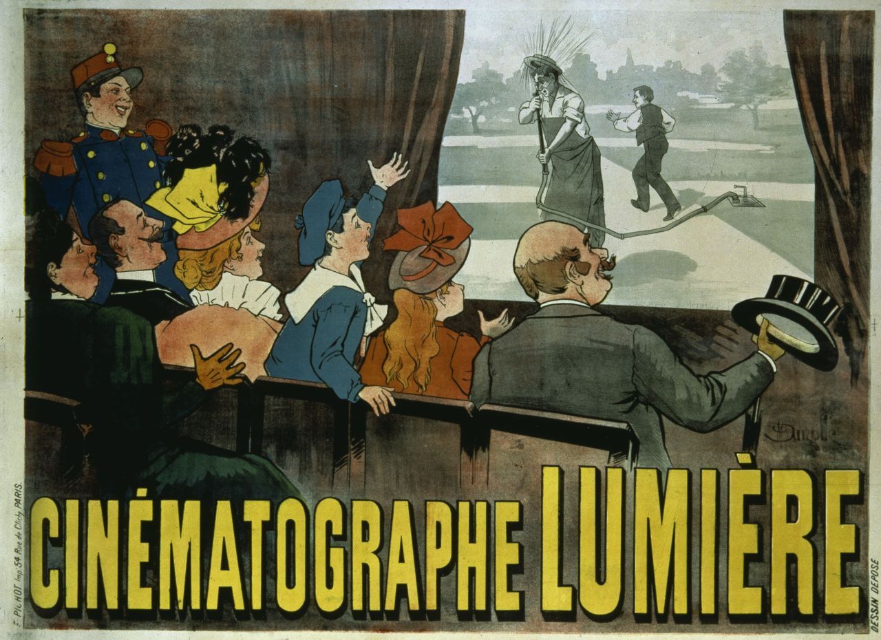 Ende des 19. Jahrhunderts erfanden die Gebrüder Lumière das Kino. Und warben für die ersten Filmvorführungen.