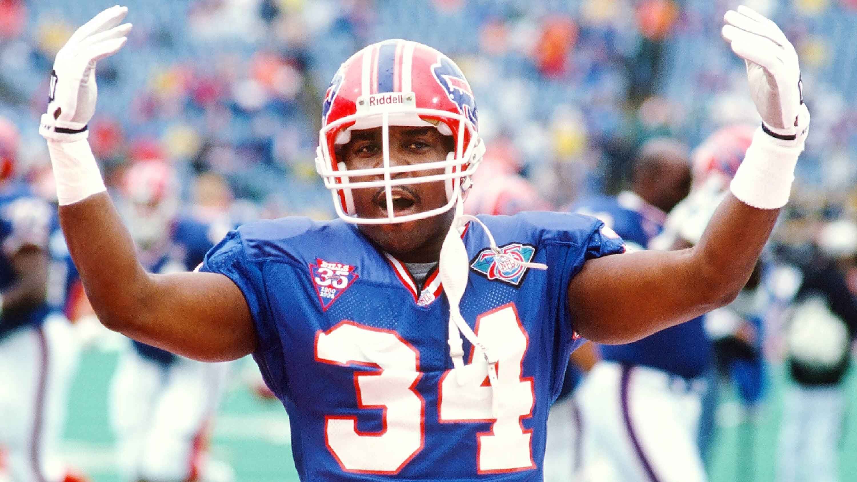 
                <strong>Buffalo Bills: Thurman Thomas</strong><br>
                11.938 Yards bei 2.849 Runs - 65 Touchdowns
              