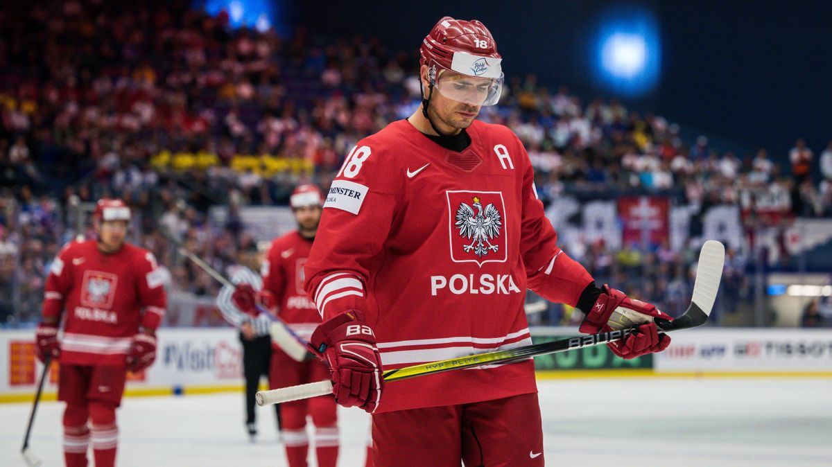 240512 of Poland Grzegorz Pasiut looks dejected during the 2024 IIHF Ice hockey, Eishockey World Championship, WM, Weltmeisterschaft group stage game between Sweden and Poland on May 12, 2024 in Os...
