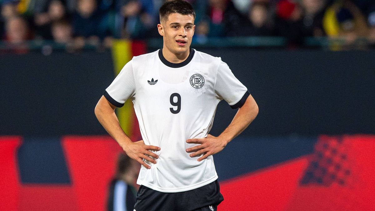 Fussball, Nachwuchs, Saison 2025 26, U21, U 21 EM-Qualifikation (Gruppe F, 6. Spieltag) in Fürth, Deutschland - Malta, Nicolo Tresoldi (U21, Deutschland), 14.11 2025, *** Football, Youth, Season 20...