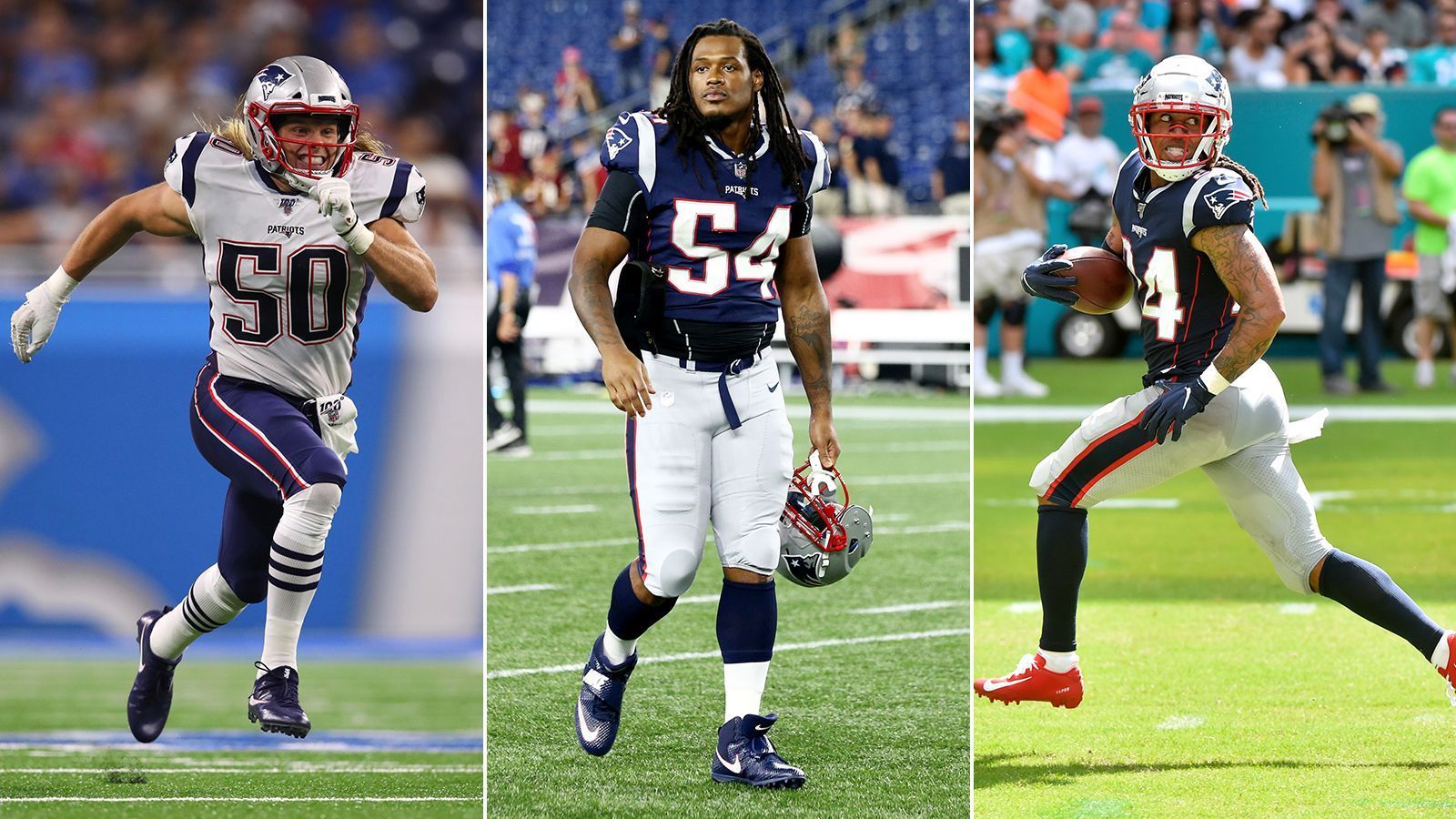 
                <strong>New England Patriots: Die Gesichter der neuen Defensive</strong><br>
                Nicht nur in der Offensive müssen die New England Patriots ohne wichtige Stützen aus den Vorjahren auskommen, auch in der Defensive verabschiedeten sich einige Stammspieler in der Free Agency. Die Abgänge von Kyle Van Noy, Jamie Collins, Danny Shelton und Duron Harmon müssen durch Youngster kompensiert werden. ran.de beleuchtet die neue Defense der "Pats". 
              