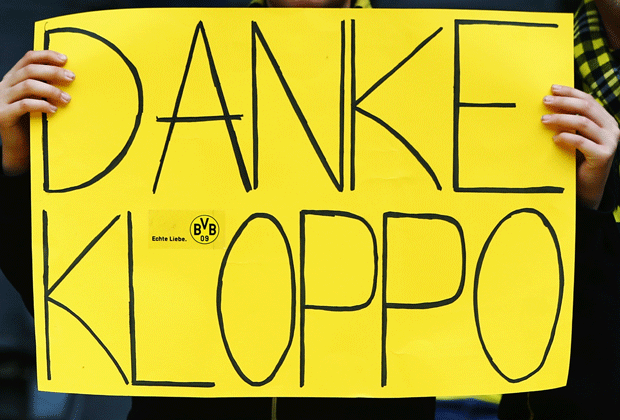 
                <strong>Kloppos Abschied aus Dortmund</strong><br>
                "Danke Kloppo" - das sind wohl die beiden häufigsten Wörter an diesem Samstagnachmittag im Signal-Iduna-Park.
              