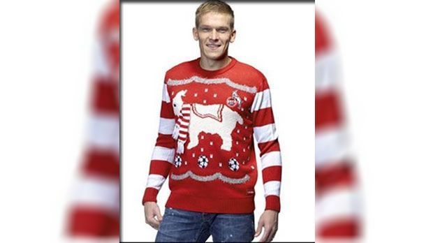 
                <strong>"Schäbbisch Pulli" mit dem Geisbock</strong><br>
                Auch der 1. FC Köln will 2016 offenbar etwas zur weihnachtlichen Stimmung beitragen. Dass der rot-weiße Pulli nicht den Geschmack jeden "Effzeh"-Fans treffen wird, weiß der Verein offenbar. Warum sonst nennen sie ihren Pulli "schäbbisch" - also hässlich? 
              