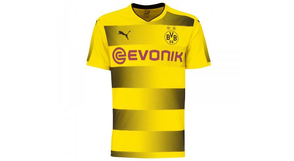
                <strong>Borussia Dortmund</strong><br>
                Die Fans von Borussia Dortmund werden sich dafür sicher schnell in das neue Heimtrikot verlieben. Klassisch, schwarz-gelb, diesmal mit Querstreifen. BVB-Herz, was willst du mehr?
              