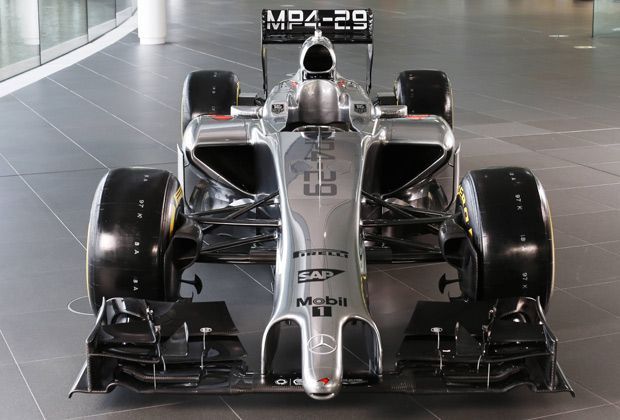 
                <strong>McLaren MP4-29</strong><br>
                Der neue Flitzer bei McLaren: Das Team geht mit dem MP4-29 in die neue Saison. Fahren dürfen ihn Jenson Button und Rookie Kevin Magnussen.
              