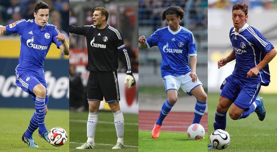 
                <strong>FC Schalke 04 </strong><br>
                Vier Spieler: Julian Draxler, Manuel Neuer, Leroy Sane, Mesut Özil
              