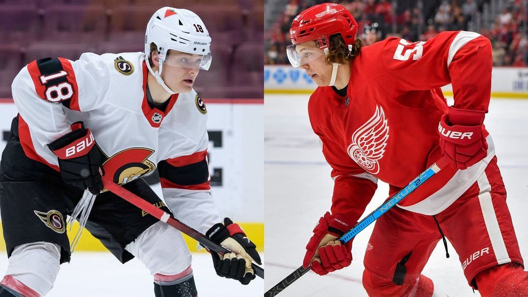 Moritz Seider gegen Tim Stützle – Das Duell der deutschen Eishockey-Zukunft 
Die Partie zwischen den Ottawa Senators und den Detroit Red Wings (Sonntag um 18:45 Uhr, live auf ProSieben MAXX und ran.de) ist auch das Duell der zwei größten deutschen Eishockey-Talente: Tim Stützle und Moritz Seider. Beide sind 20 Jahre alt, wurden früh gedraftet und haben die NHL im Sturm erobert. ran stellt die beiden Top-Talente vor.