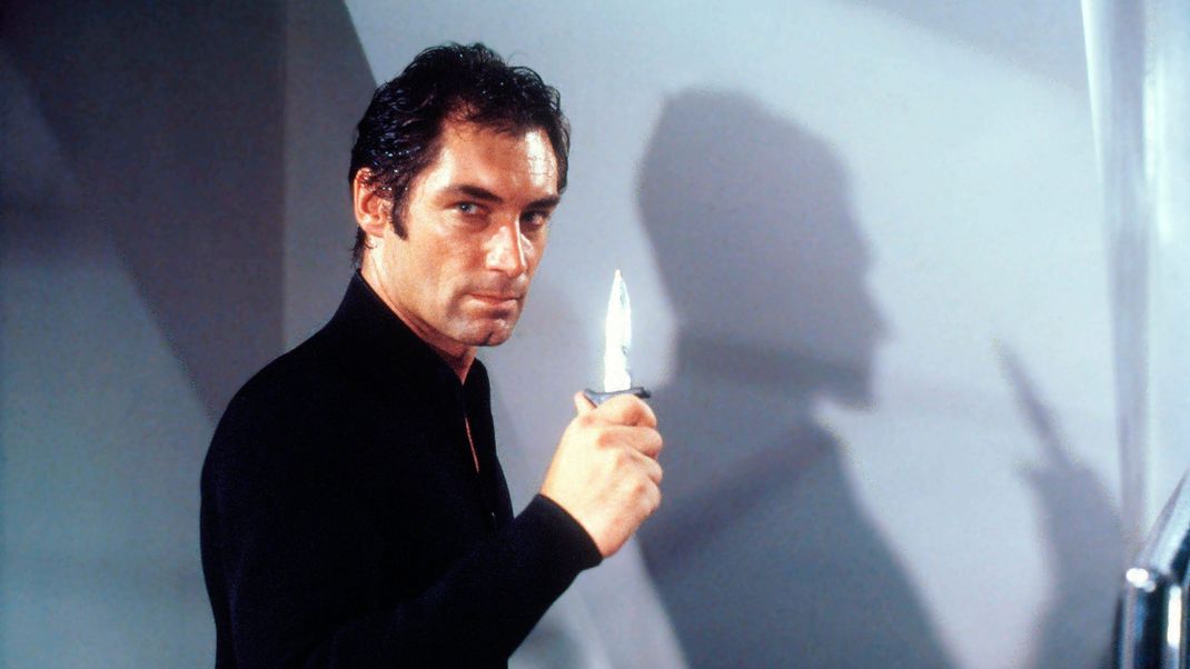 Timothy Dalton als James Bond im Jahr 1989