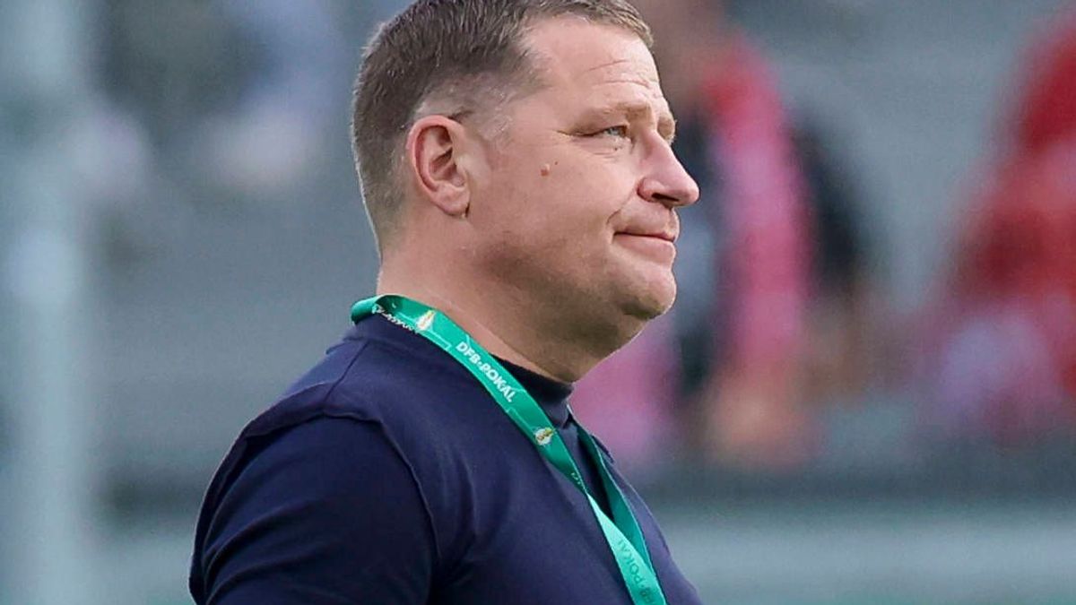 Sportvorstand Max Eberl (FC Bayern Muenchen) schaut enttaeuscht, DFB-Pokal, SV Wehen Wiesbaden v FC Bayern Muenchen, Brita-Arena am 27. August 2025 in Wiesbaden, Deutschland. (Foto von Marco Steinb...