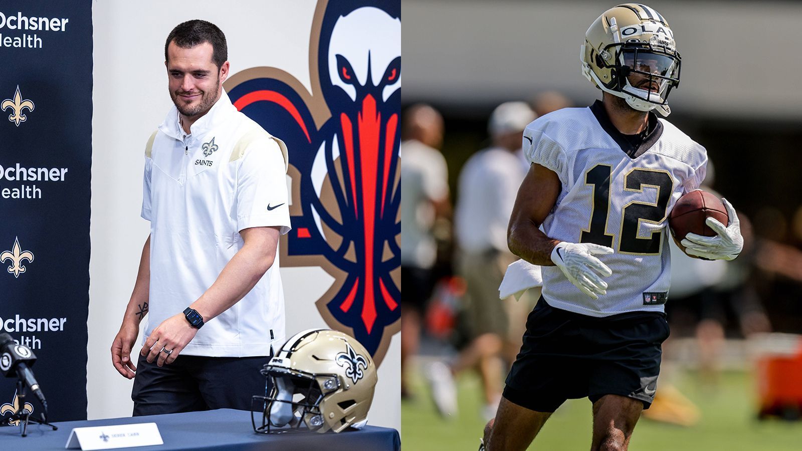 
                <strong>New Orleans Saints </strong><br>
                Derek Carr und seine Zeit bei den Las Vegas Raiders ist vorbei. Künftig wirft der Quarterback das lederne Ei bei den New Orleans Saints durch die Gegend. Ob er dabei auf Michael Thomas zurückgreifen kann, ist unklar. Der ehemalige Top-Receiver war in den letzten Jahren dauerverletzt. Deswegen dürfte sich die Rolle von Chris Olave weiter vergrößern. In seinem Rookie-Jahr gelangen dem 22-Jährigen 1.042 Receiving Yards und vier Touchdowns.
              