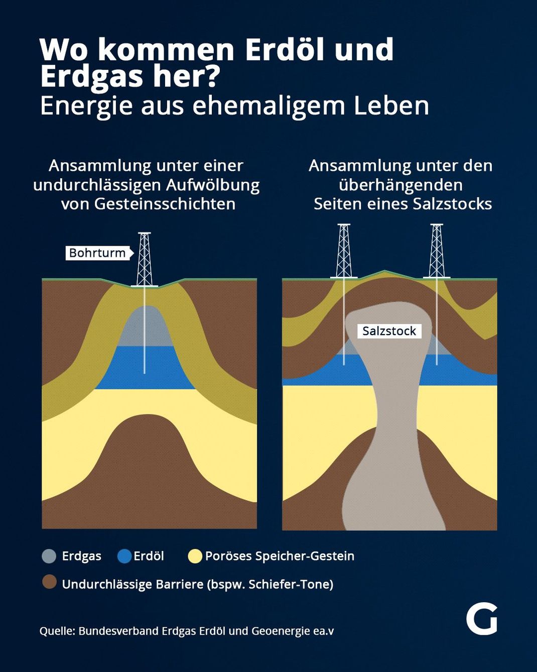 Wo kommen Erdöl und Erdgas her? - Energie aus ehemaligem Leben