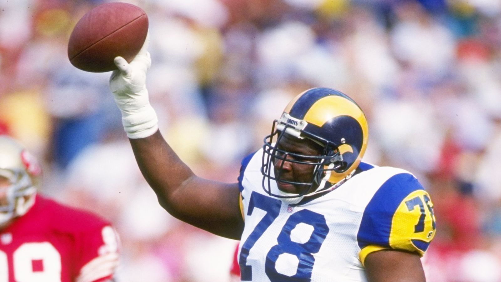 
                <strong>Jackie Slater (Offensive Tackle) - 20 Saisons</strong><br>
                Erste Saison: 1976Letzte Saison: 1995In der NFL aktiv für: Los Angeles/St. Louis Rams
              