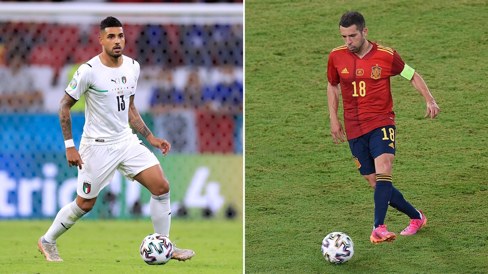 
                <strong>Linksverteidigung: Emerson vs. Jordi Alba</strong><br>
                Emerson ersetzt in der italienischen Elf den schwerverletzten Shootingstar Spinazzola, der sich im Viertelfinale gegen Belgien einen Achillessehnenriss zuzog. Der 26-Jährige tritt nun in große Fußstapfen und muss sich erst beweisen. Jordi Alba fand nach einer schwierigen Saison in Barcelona super ins Turnier, bereitete einen Treffer vor und erzielte ein Tor selbst. In dieser Form ein klarer Punkt für Spanien. Stand: 4:3.
              