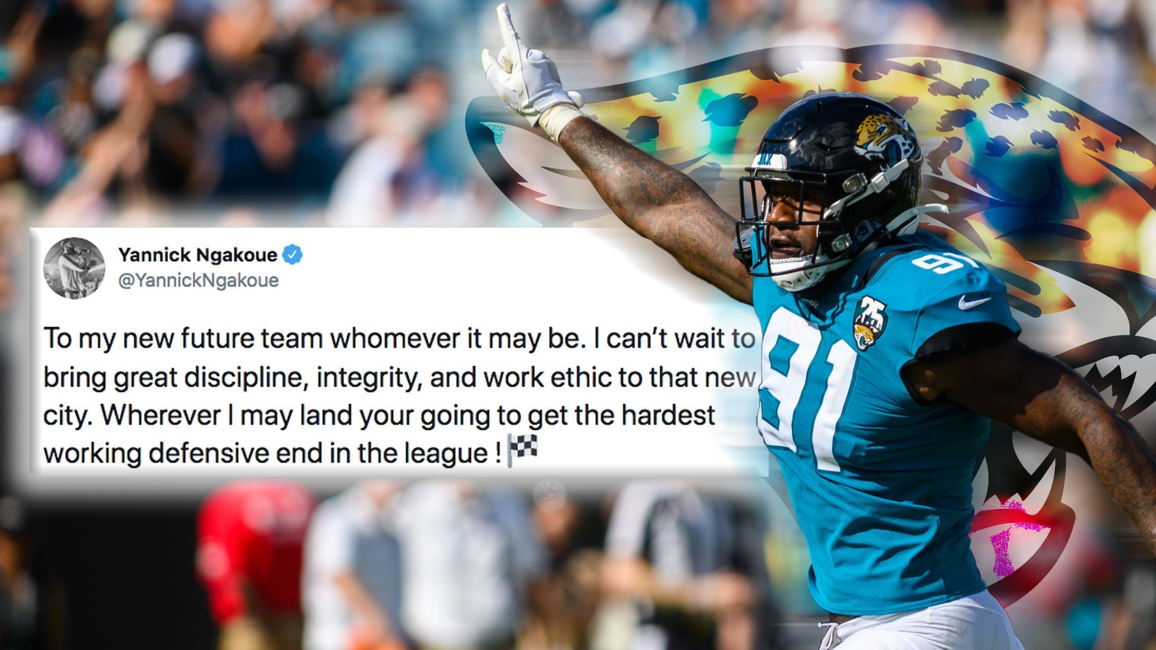 
                <strong>Yannick Ngakoue liefert sich Twitter-Beef mit Sohn von Jaguars-Besitzer</strong><br>
                Zum Abschluss seines Twitter-Rants wandte sich Ngakoue an die interessierten Franchises: "An mein neues, zukünftiges Team, wer auch immer es sein mag: Ich kann es kaum erwarten, große Disziplin, Integrität und Arbeitsmoral in diese neue Stadt zu bringen. Wo auch immer ich landen mag, Sie werden den am härtesten arbeitenden Defensive End der Liga erhalten."Laut einem Bericht des "NFL Network" vom Montag sollen die Jaguars Tradegespräche führen, aber bisher keine Angebote von anderen Teams erhalten haben. Aktuell soll "alles ruhig" sein. Laut "ESPN" verlangt Jacksonville für Ngakoue "einen Erstrundenpick und mehr". Seit er 2016 in der dritten Runde gedrafted wurde, konnte Ngakoue in jeder Spielzeit überzeugen. In den vergangenen vier Jahren hat er insgesamt 37,5 Sacks erzielt, darunter mindestens acht Stück in jeder Saison. Im Jahr 2017 erzielte der Pass Rusher mit 12 Sacks einen Karrierebestwert und führte die NFL mit sechs Forced Fumbles an.
              