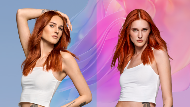 Der Vorher-Nachher-Vergleich: Nina beim großen Umstyling von "Germany's Next Topmodel" 2023