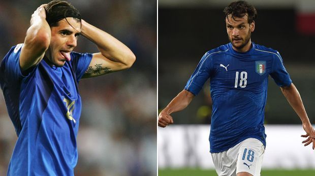 
                <strong>Simone Perrotta 2006 vs Marco Parolo 2016</strong><br>
                Simone Perrotta 2006 vs Marco Parolo 2016: Perrotta war nach der Roten Karte von Mittelfeld-Konkurrenten De Rossi im zweiten Gruppenspiel Italiens gegen die USA bei der WM gesetzt. Parolo hingegen rutschte in die erste Elf, da größere Stars für die EM ausgefallen sind. So fehlen verletzungsbedingt Claudio Marchisio, Marco Verratti und Riccardo Montolivo.
              