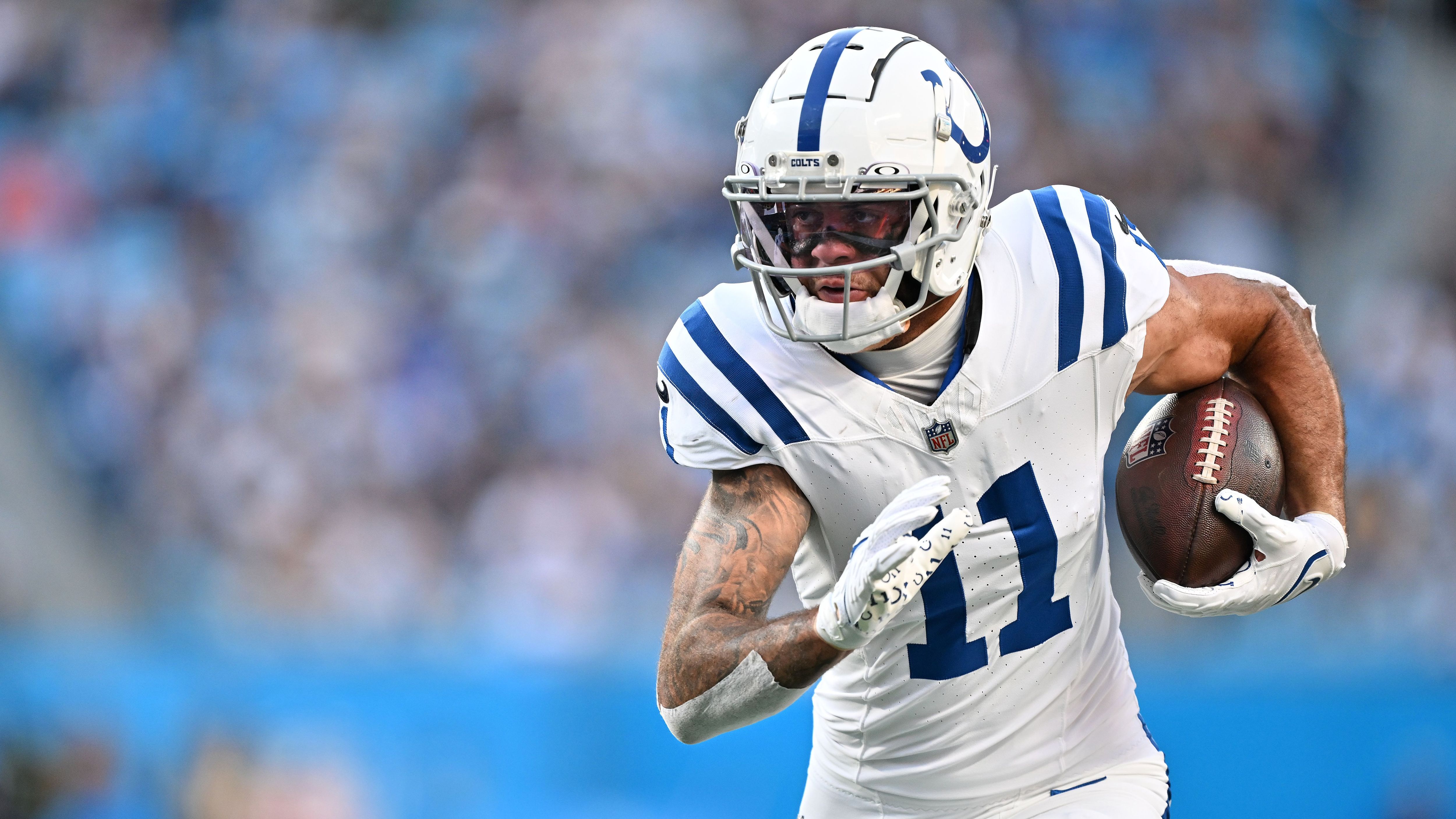 <strong>Platz 15 (geteilt): Indianapolis Colts</strong><br>Receiver: Michael Pittman Jr., Josh Downs und Adonai Mitchell<br>Durchschnittliche 40-Yard-Dash-Zeit: 4,45 Sekunden