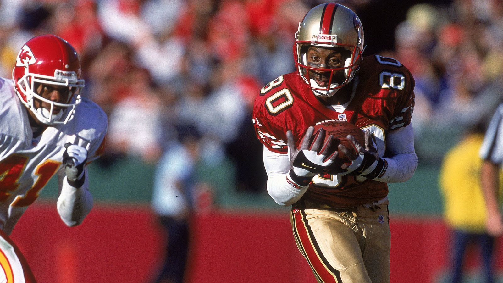 
                <strong>Meiste Touchdowns insgesamt: Jerry Rice (208)</strong><br>
                Receiving Touchdowns: 197 - Rushing Touchdowns: 10 - Fumble Return Touchdown: 1 
              