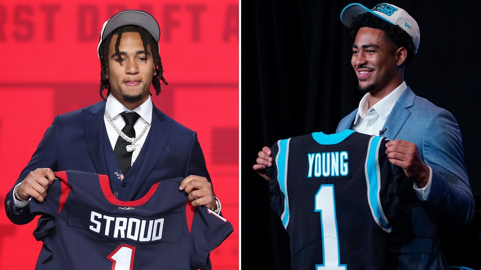 
                <strong>Duell der Top-Picks: Houston Texans at Carolina Panthers </strong><br>
                Bryce Young gegen C.J. Stroud. Der Nummer-eins-Pick trifft auf den Nummer-zwei-Pick. Die Geschichte erzählt sich beinahe von selbst. Zwar hat sich sowohl bei den Carolina Panthers als auch bei den Houston Texans mehr verändert als nur der Quarterback, im direkten Duell am 29. Oktober (Week 8) dürfte der Fokus aber dennoch ganz klar auf den beiden Top-Picks liegen.
              