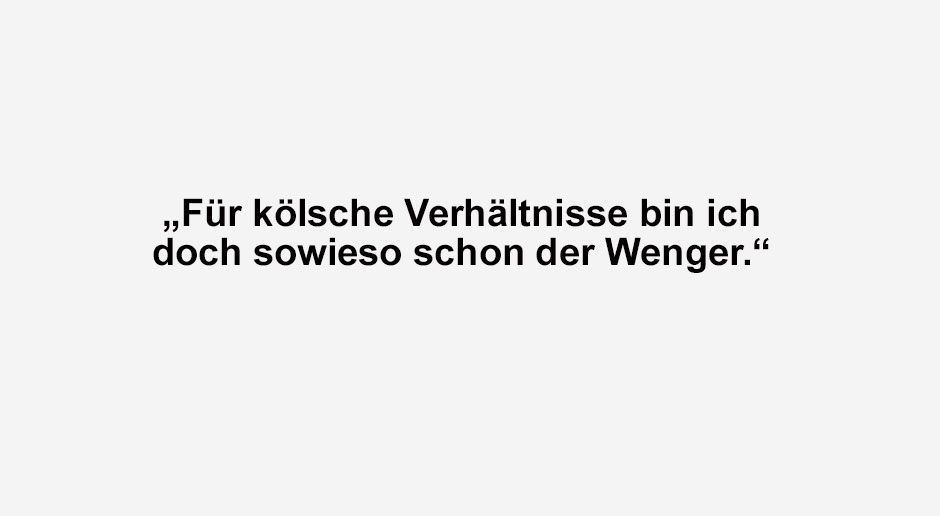 
                <strong>Peter Stöger</strong><br>
                Seit gut vier Jahren hält sich Peter Stöger auf dem Trainerposten beim 1. FC Köln - länger als jeder Vorgänger. Bis zu Arsenals Teammanager fehlen ihm allerdings knapp 17 Jährchen.
              